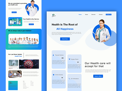 Health Care Hospital Web Page Design