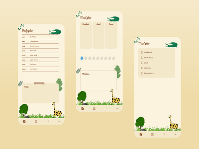 Jungle planner app appdesign design jungle mobile mobileapp mobiledesign planner planning ui ux