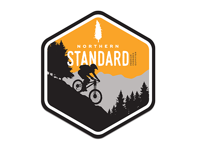 Downhill - Northern Standard biking illustration silhouette sticker