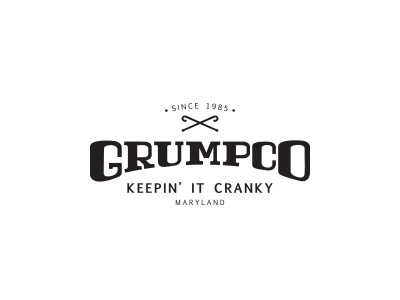 Keepin' It Cranky black cane grumpy logo old type vintage