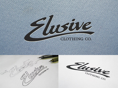 Elusive black calligraphy logo script