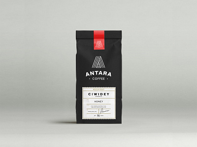 Antara Coffee Label Design coffee design label packaging labeldesign layout typography