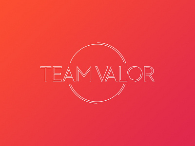 Team Valor gradient pokemon team typography valor