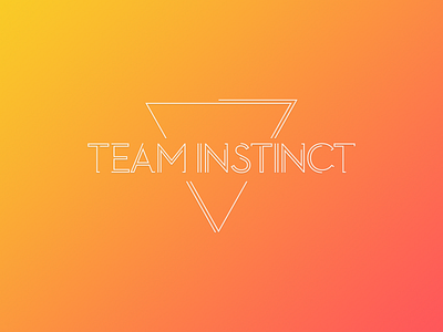 Team Instinct gradient pokemon team typography valor
