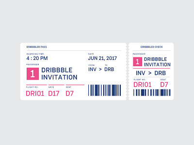 Dribbble Invite 1x Giveaway dribbble giveaway invitation invite ticket vector