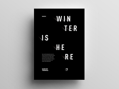 Winter Is Here 7 din game got layout of poster season thrones typography