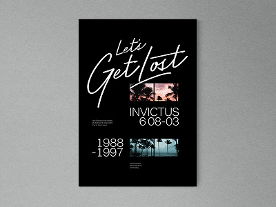 Lets Get Lost grid poster typography
