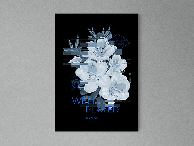 Well Played flower layout poster typography