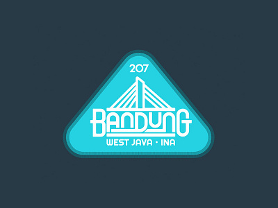 Bandung Badge badge icon landmark logo typography