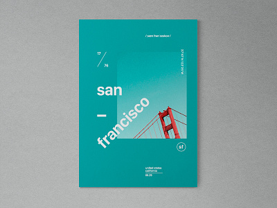 San Francisco francisco grid poster san typography