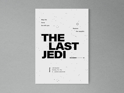 The Last Jedi - Lightside jedi last layout movie poster starwars the typography