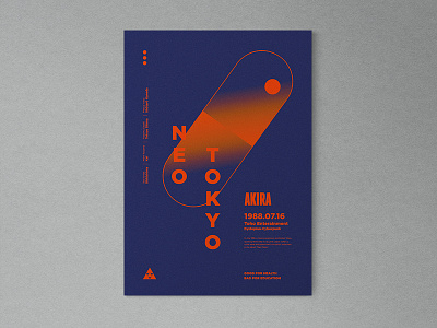 Neo Tokyo akira anime layout poster typography