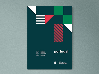 Portugal | World Cup 2018 Poster Series abstract fifa geometric layout lisbon modern poster russia worldcup