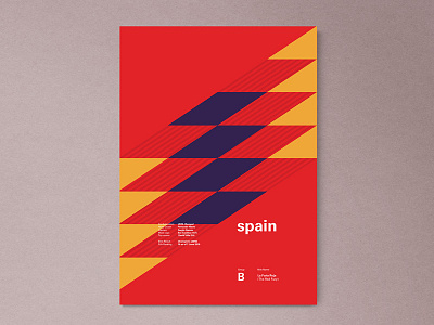 Spain | World Cup 2018 Poster Series abstract fifa geometric layout madrid modern poster russia spain worldcup