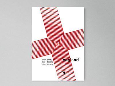 England | World Cup 2018 Poster Series abstract fifa geometric layout london modern poster russia worldcup
