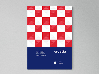 Croatia | World Cup 2018 Poster Series abstract fifa geometric layout modern poster russia worldcup