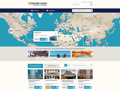 Create Viam Homepage grid hotel map