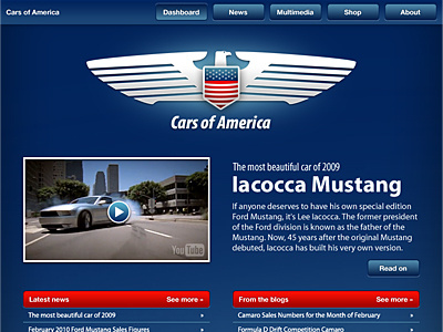 Cars Of America Dashboard app ipad