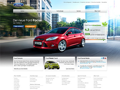 Ford Mockup car ford website