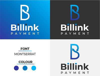 Blink Logo Minimalist money payment logo. b letter billink blue color branding design illustration logo money payment typography