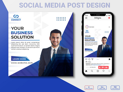 Corporate Business Social Media Post Template