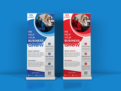 Corporate Rollup Banner Design banner branding business case study corporate design design template fathers day graphic design illustration logo rollup banner signage typography vector