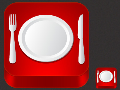 Tabl4u Icon Rebound food icon ipad app icon iphone app icon restaurant silverware