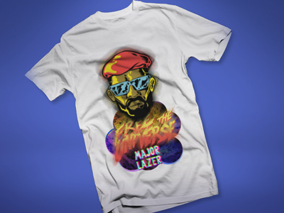 Major Lazer T-Shirt Design design diplo free the universe major lazer music tshirt design