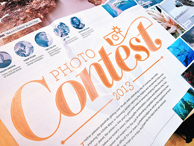 Photo Contest Printed custom design editorial lay out layout type