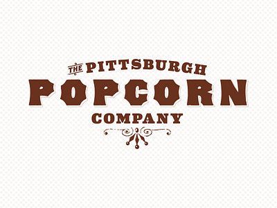 Pitts Popcornco logo pittsburgh popcorn sketchy texture vintage