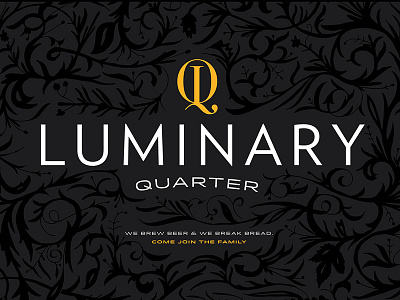 Luminary Quarter Homepage beer design homepage labels lettering logo luminary numbers quarter sketch web website