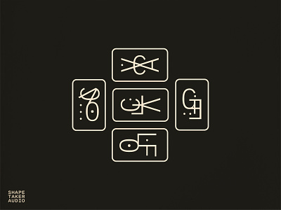Shapetaker Module Symbols branding design electronic electronic music icon magic magical mystic occult symbols symbolset synth type typography