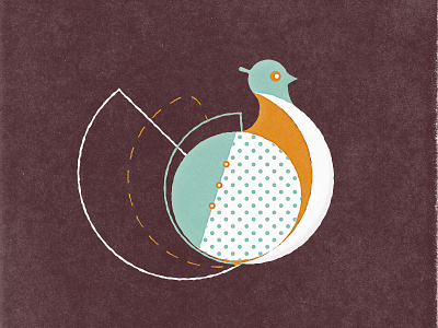 Little Pheasant bird geometric illustration line pattern pheasant spin tale texture