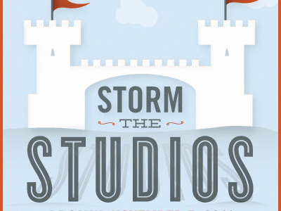 Storm The Studios graphic castle illustration type