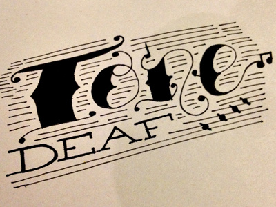 Tone Deaf Sketch typography