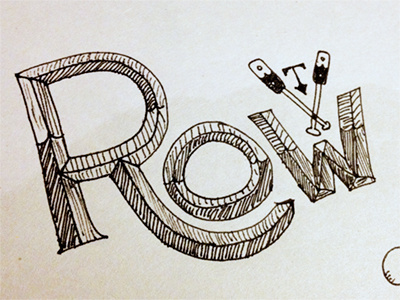 Row illustration typography