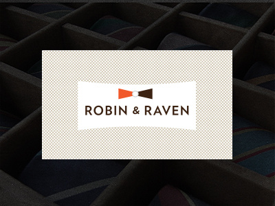 Final Robin & Raven Business Card birds bow tie business card design horror movie logo tie typography