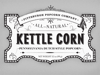 Kettle Corn Popcorn Label