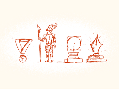 WINNER! design draw icons illustration sketch unused