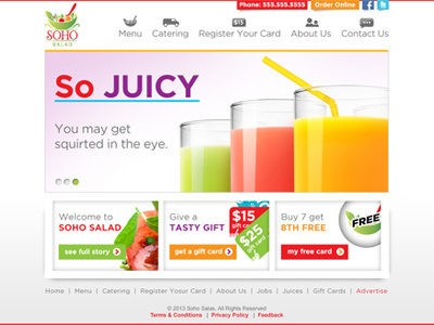 Soho advertising in wilkes barre dh designs juicy new york city restuarant nyc salad salad website soho website