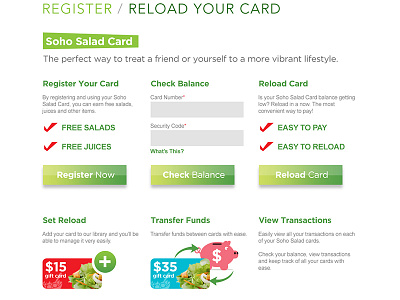 Sohosalad Web Register Your Card build a salad card creative rooster credit card dh designs gift card design nyc register soho salad ui website