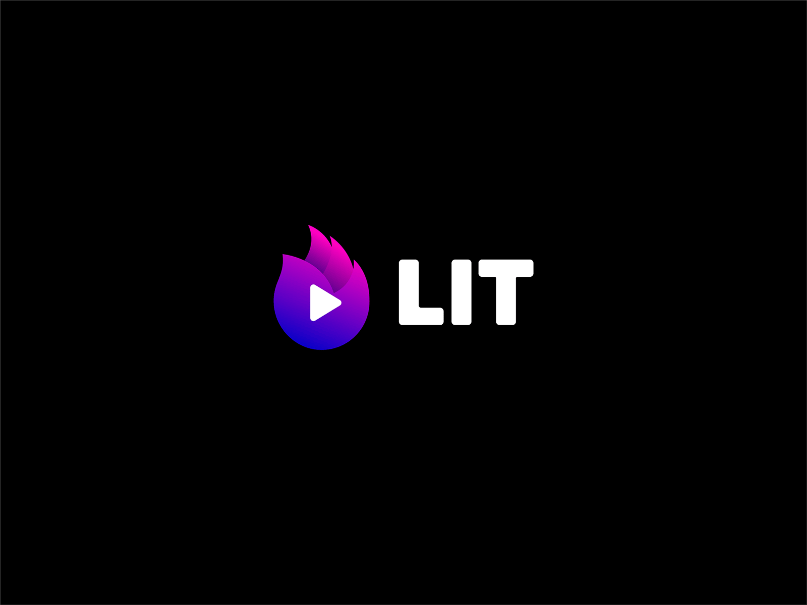 LIT fire logo play videobooks