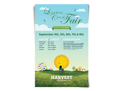 Luzernecountyfair Poster 2013 51 years county fair creative rooster dh designs fair harvest lcf luzerne county fair post design poster wilkes barre advertising