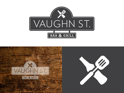 Vaughn Logo bar grill logo bar logo creative rooster logo vaughn st. bar grill logo wilkes barre advertising wilkes barre logo design