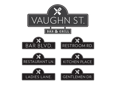 Vaughn Signage bar grill logo bar logo bar signage creative rooster logo vaughn st. bar grill logo wilkes barre advertising wilkes barre logo design