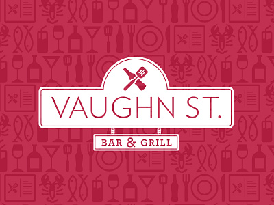 Vaughn Logo 1 bar grill logo bar logo creative rooster logo vaughn st. bar grill logo wilkes barre advertising wilkes barre logo design