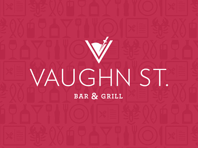 Vaughn New Variation bar grill icons bar grill logo bar icons bar logo creative rooster logo vaughn st. bar grill logo wilkes barre advertising wilkes barre logo design