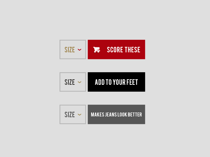 Button ui for shoe company