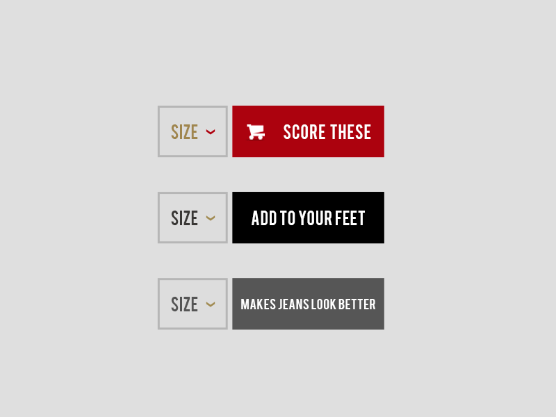 Button UI For Shoe Company animated buttons button creative rooster creativerooser.com doug harris greats nyc shoes ui ui buttons
