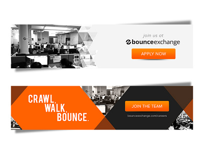 Bounce Exchange LinkedIn Banners banner design bounce x bounceexchange.com careers bounce exchange creativerooster.com doug harris linkedin banners